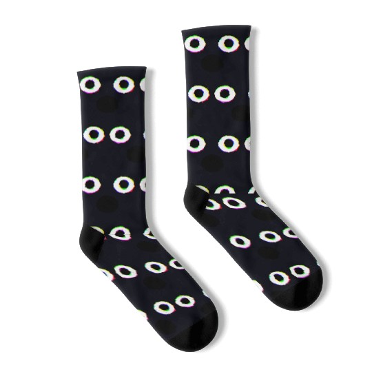 Glitch Ghost Face Socks