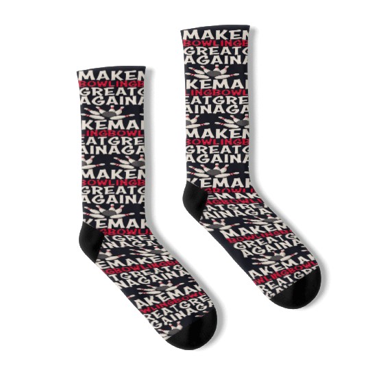 Make Bowling Great Again Bowling Bowling Ball Bowl Socks