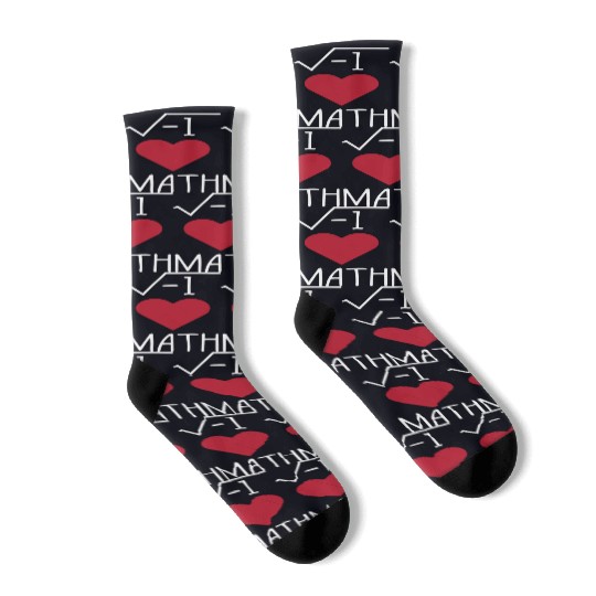 Funny I Love Math Socks