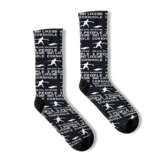 I like cornhole and maybe 3 people - Bean Bag Toss Socks