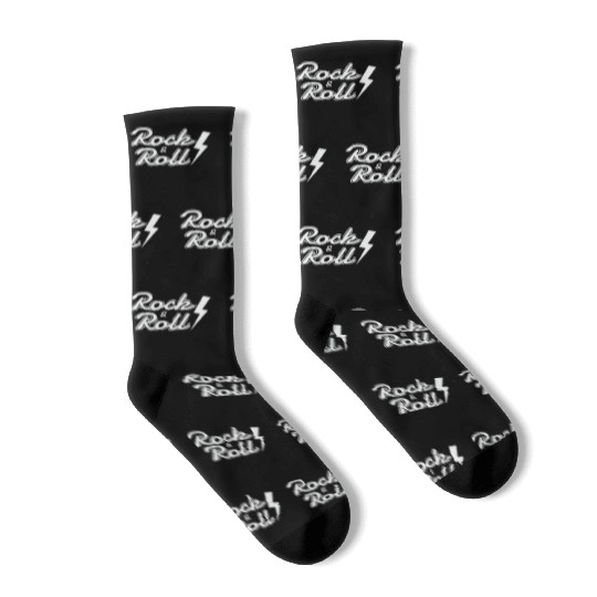 Rock & Roll Music Style Genre Guitar Rock Band Socks