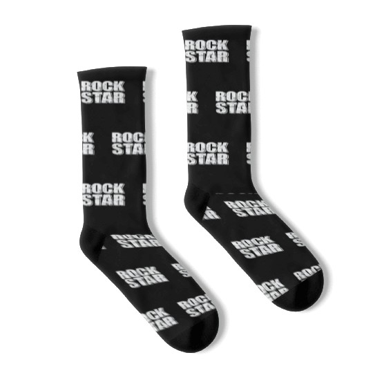 Rock Star Music Style Genre Guitar Rock Band Socks