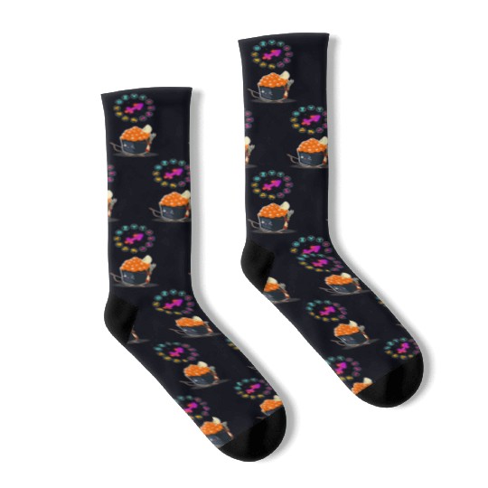 Japanese Sushi Funny Sagittarius Zodiac Sushi Pun Socks