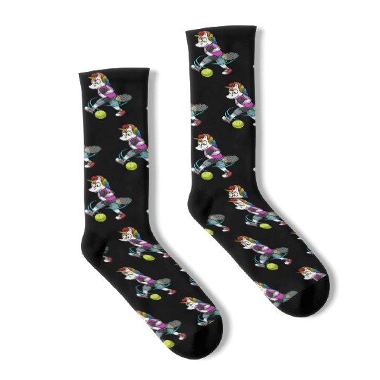Tennis PLayer Unicorn Tennis Socks