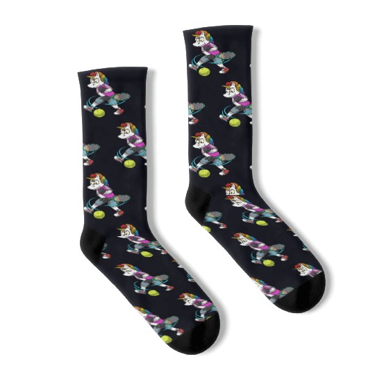 Tennis PLayer Unicorn Tennis Socks