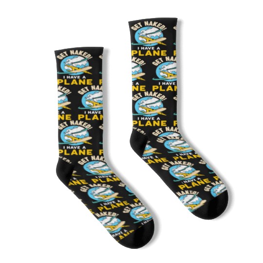 Airline Pilot Quote I Have A Plane Aircraft Pilot Socks