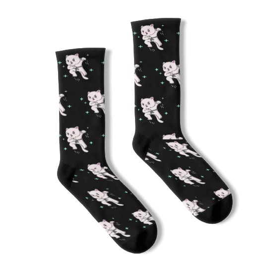 Kawaii Cat Ninja Kitten Fighter Karate Socks