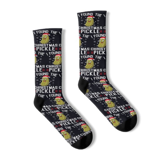 I Found the Christmas Pickle Funny Pickle Dill Socks