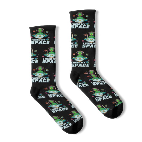 Alien Extraterrestrial Area 51 UFO Space Geek Gift Socks