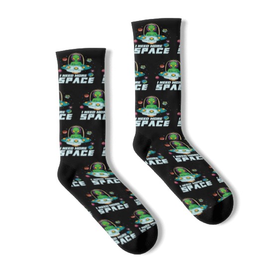 Alien Extraterrestrial Area 51 UFO Space Geek Gift Socks