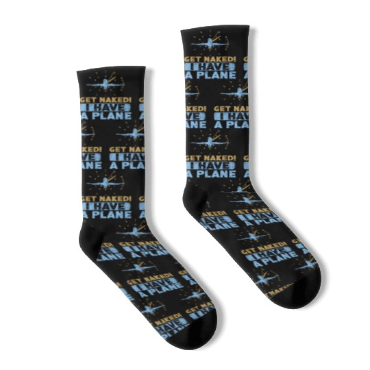 Airline Pilot Aviation Pun For a Corporate Pilot Socks
