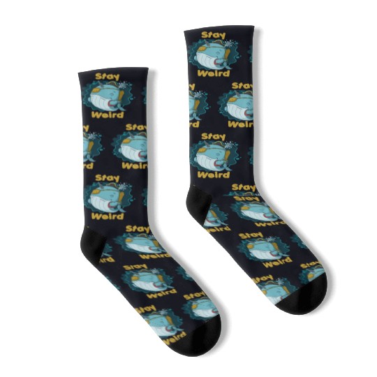 Whale aquarium, strange, peculiar, mysterious Socks