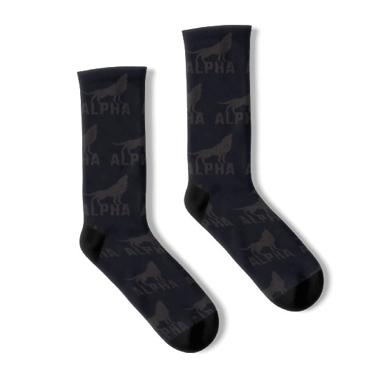 Alpha - wolf lover Socks