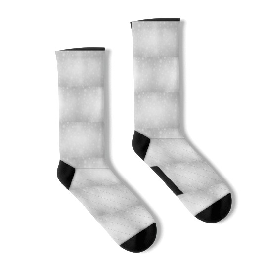 Beautiful Grey Snowflakes Pattern Socks