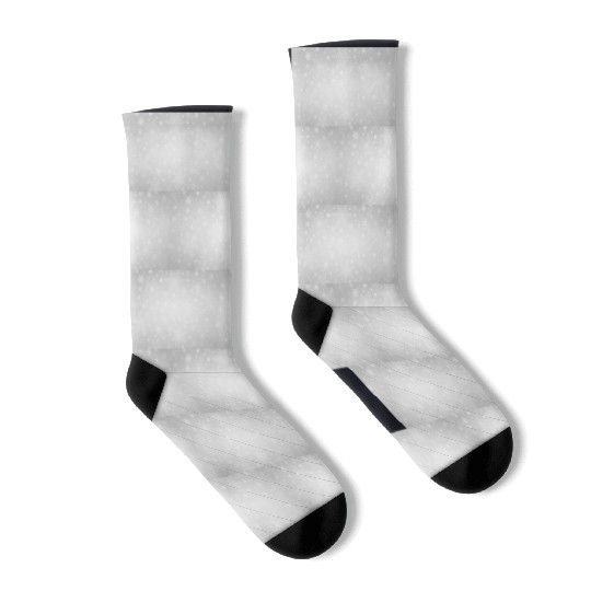 Beautiful Grey Snowflakes Pattern Socks