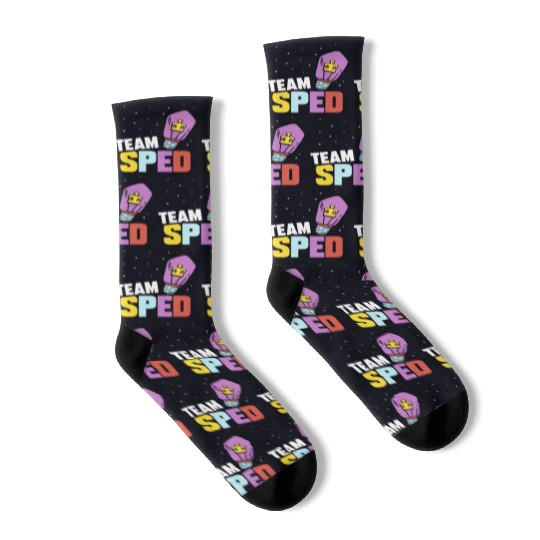Team Sped Special Education Teacher Awareness Socks