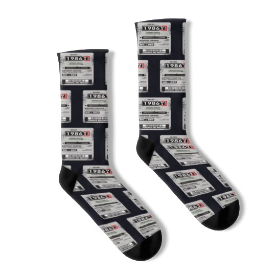 electricity meter birthday 1986 electrician gift Socks