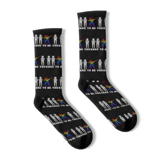 Dabbing Mummy LGBTQ Pride Halloween Socks