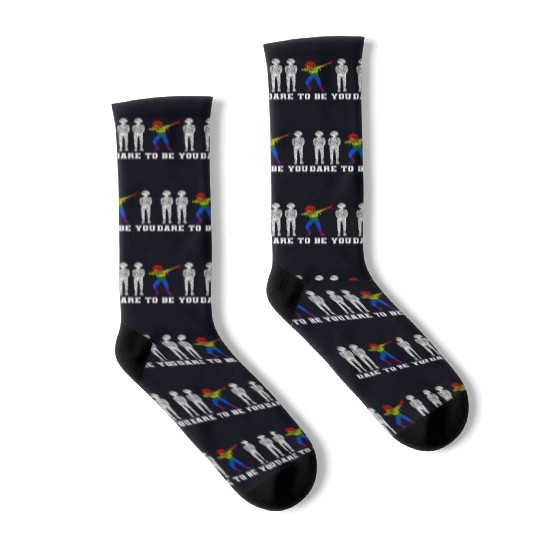 Dabbing Mummy LGBTQ Pride Halloween Socks