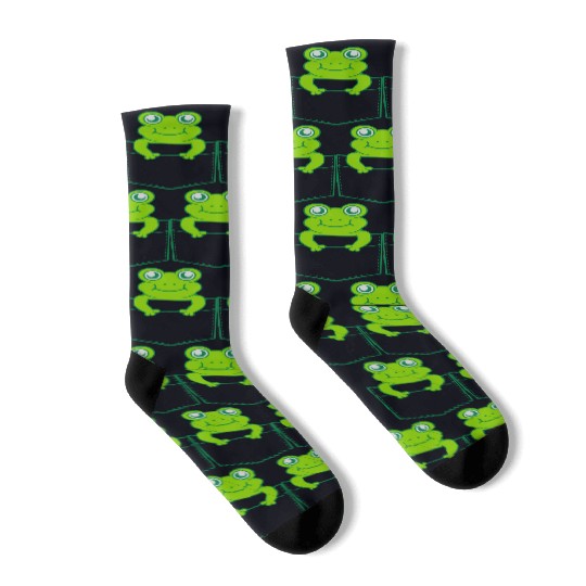 Socks pocket small cute frog