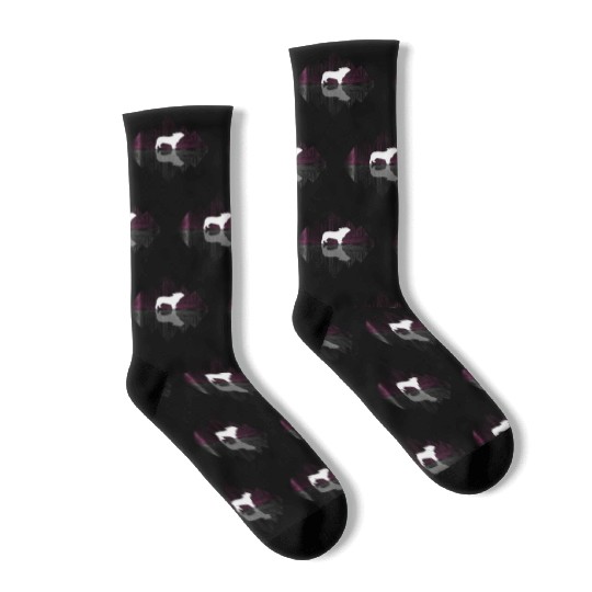 French Bulldog abstract - Geometry Dog Triangle Socks