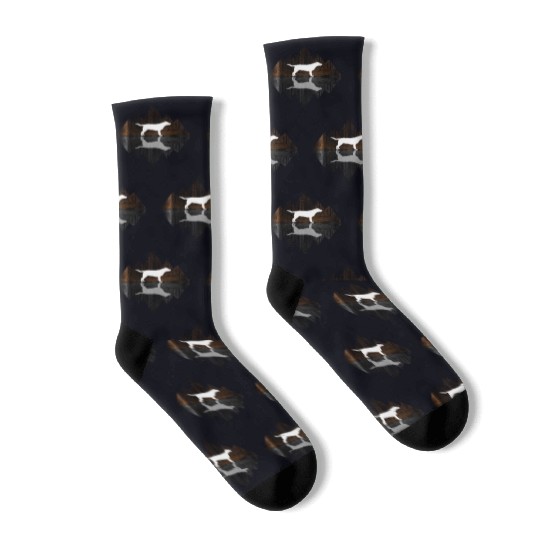Labrador abstract - geometry dog triangle Socks