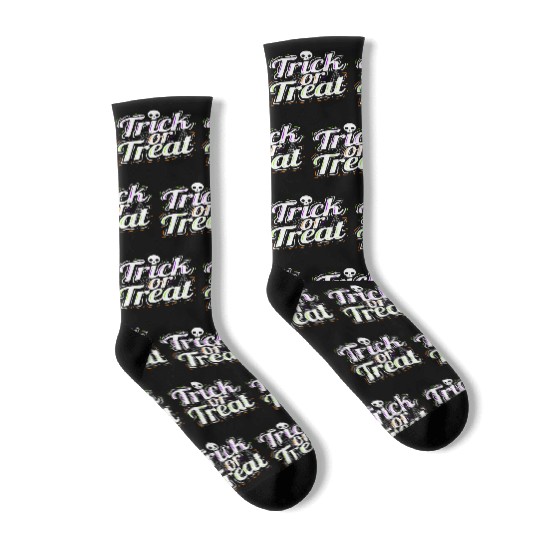 Trick Or Treat Spiderweb Halloween Socks