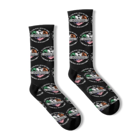 Ireland American Husband Heritage Flags Socks