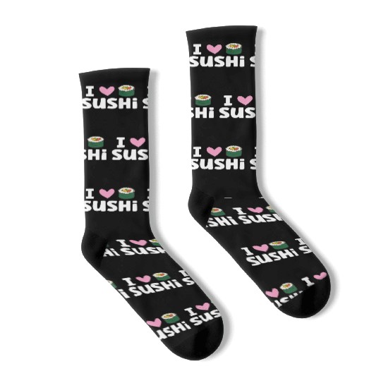 I Love Sushi Japanese Food Love Sushi Socks