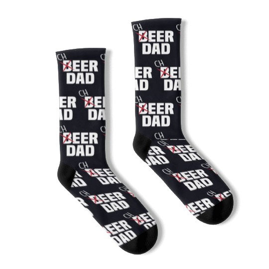 Funny Cheer Dad Cheerleading Dad Beer Socks