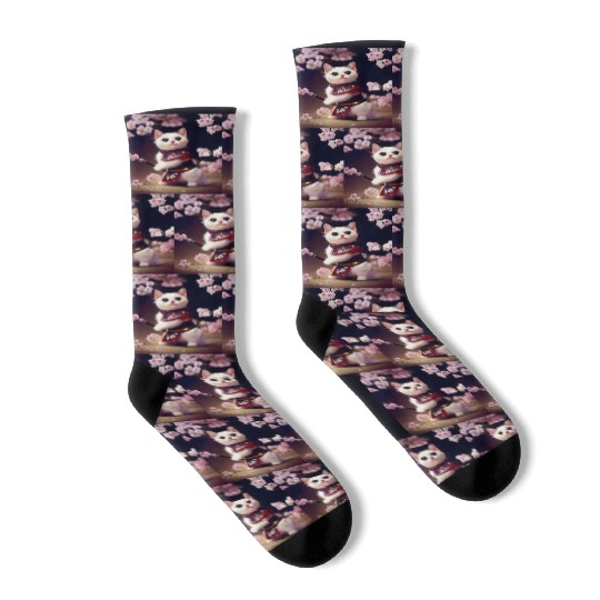 Samurai Cat Socks