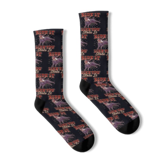 Rodeo Bull Riding Livestock Show Farmer Cattle Socks