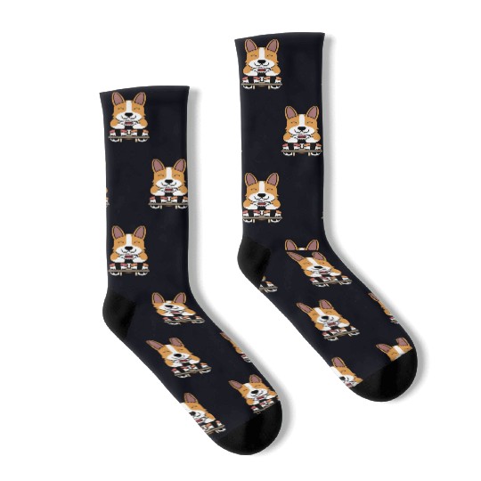 Sushi Lover Corgi Socks