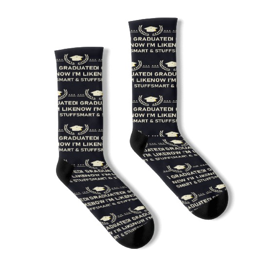 Funny College High School Graduation Gift Senior Socks