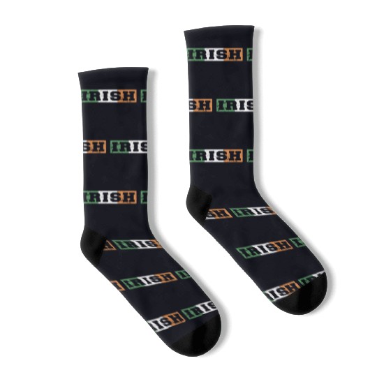 Vintage Ireland Flag St. Patrick's Day Socks