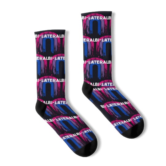 Bi-Lateral Bisexual LGBTQ Bi Pride LGBT Asexual Socks
