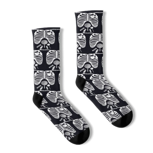 Skeleton candy Socks