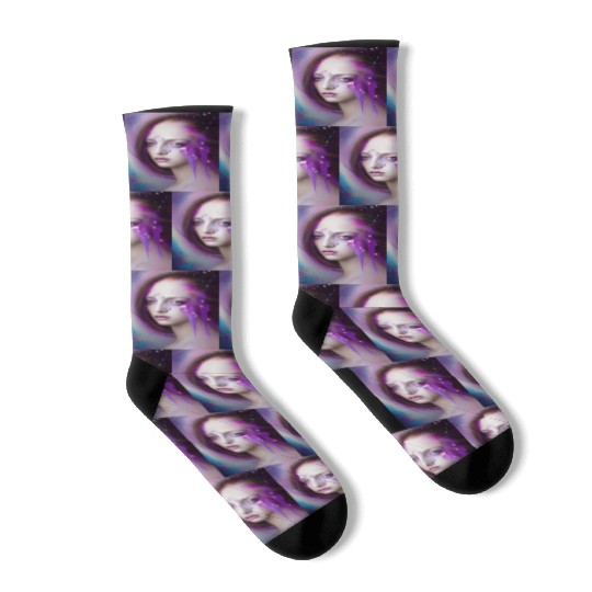 The Purple Haired Woman Socks