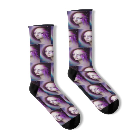 The Purple Haired Woman Socks