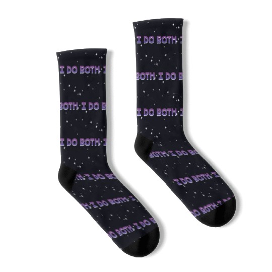 I Do Both Bisexual LGBTQ Bi Pride Pansexual Funny Socks
