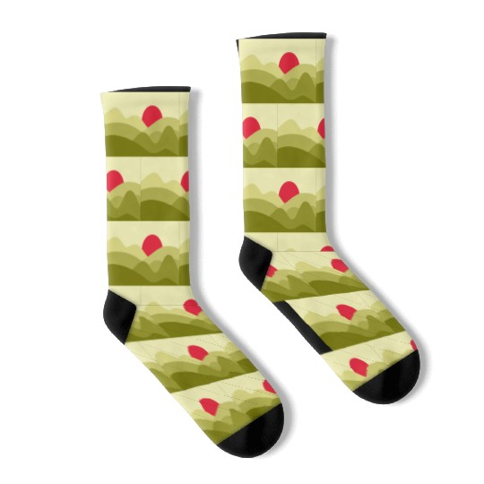 Minimalist Sun Lime Green Socks