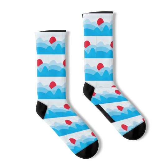 Minimalist Sun Light Blue Socks