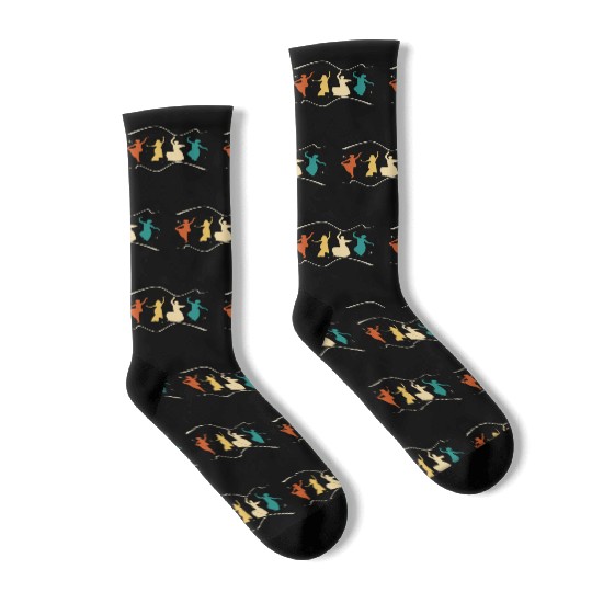 Indian Dance Design for a Bharatanatyam Dancer Socks