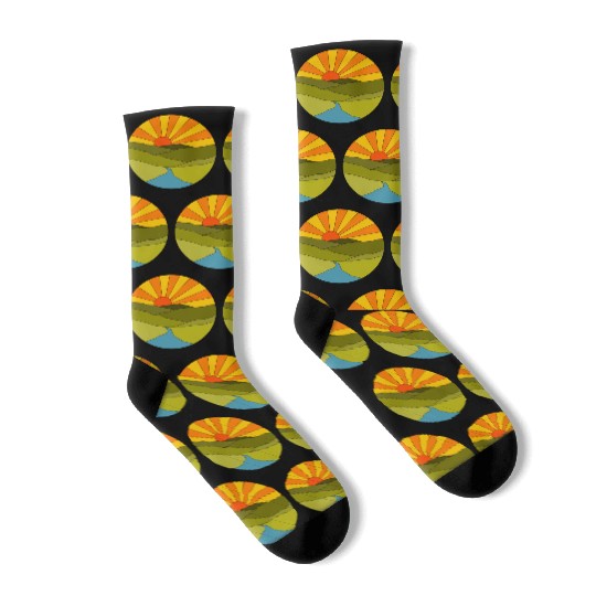 Sunrise geometrical Socks