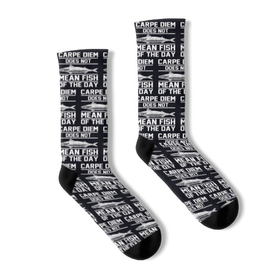 Carpe Diem does not mean fish of the day Socks