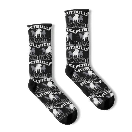 Dad Pitbull Lover Dog Owner Father Day Socks