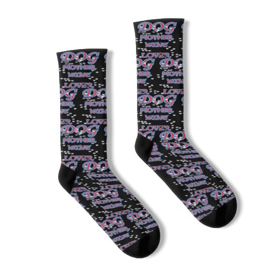 DOG MOTHER WINE LOVER Socks