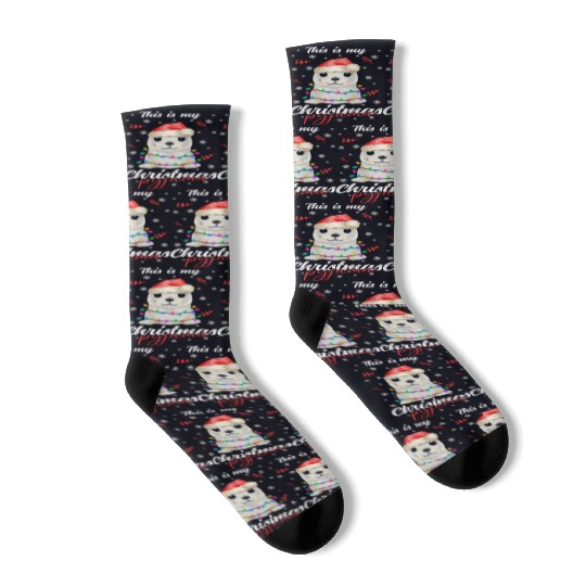Winter Christmas Pyjama Seal Socks