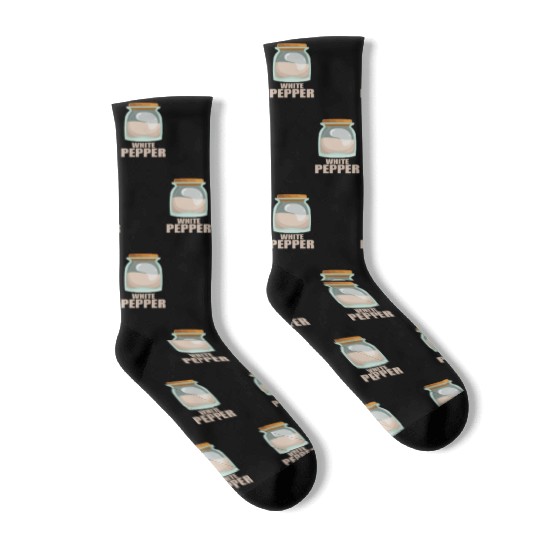 White Pepper Spice Flavor Food Cooking Socks