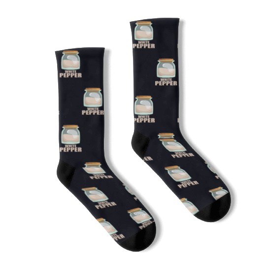 White Pepper Spice Flavor Food Cooking Socks